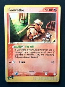 holographic growlithe card Growlithe Holo