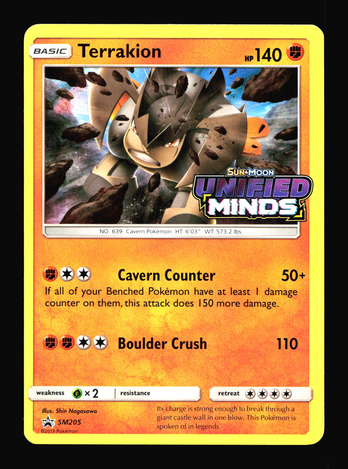 Terrakion SM Promos #SM205 Promo Pokemon Card T1-935