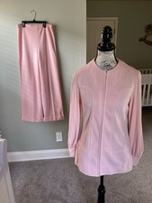 1970s or 80s The Kollection Pink Bell Bottom Comfy Casual Women s 2pc. Suit