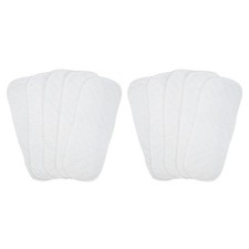 10PCS Cotton Cloth Baby Diapers Inserts Liners 3 Layers Reusable Newborn Nappy A
