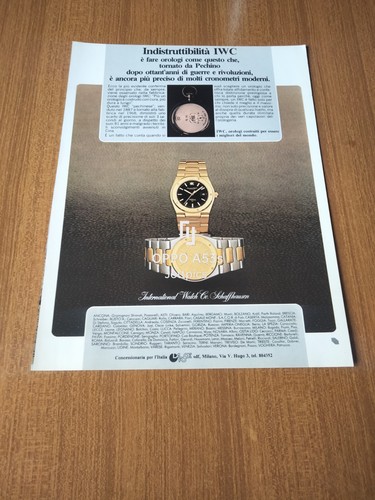 1979 IWC PEKINESE INGENIEUR WATCH UHR VINTAGE AD - Bild 1 von 1
