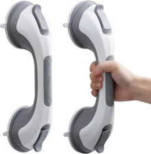 TAILI Shower Grab Bar, 2 Pack 12 Inch Suction Grab Bars for Bathtubs and Showers