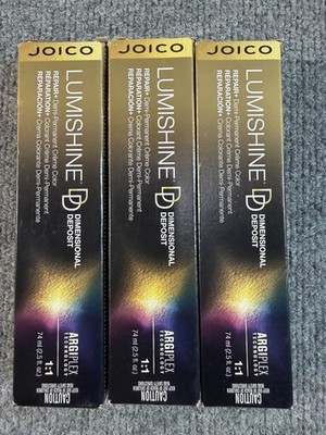 Lot Of 3 joico lumishine demi permanent color creme 2.5 6NWB Natural Warm Beige