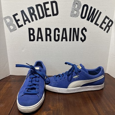 Puma Suede Classic Olympian Blue Mens Blue And White Size 11 Low Top Shoes