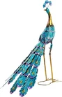 Alpine Corporation 94 cm Tall Indoor/Outdoor Metallic Peacock Garden Ornament