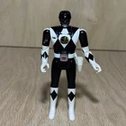 1993 Power Ranger Auto Morphin Black Ranger Flip Head Figure Zack Bandai Vintage
