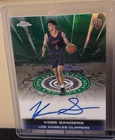 2025-26 Topps Chrome Kobe Sanders RC Auto Green Refractor /99 Clippers