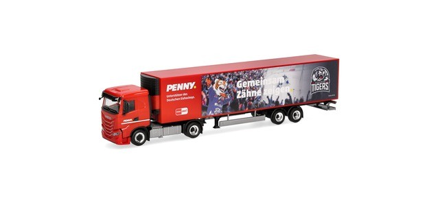 Herpa 962124 1/87 Iveco S-Way Refrigerated Box Truck Semi-Trailer PENNY DEL