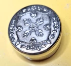 Rare Antique Small Silver Metal Pill Box - 3.6cm