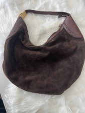 Vintage Gucci Horsebit Rich Browm Suede Hobo ...