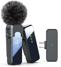 Wireless Lavalier Microphone for Iphone 15 Android with Noise Cancellation, 10