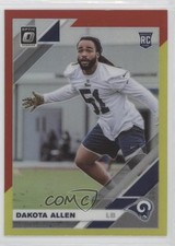 2019 Panini Donruss Optic Rookies Red & Yellow Prizm Dakota Allen #117 05hs