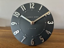 Thomas Kent “Mulberry” Mantel Clock, 15cm, Graphite Silver - Brand New