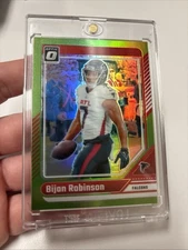 2024 Donruss Optic Bijan Robinson Lime Green #7/50 JERSEY MATCH + 3/6 score BR