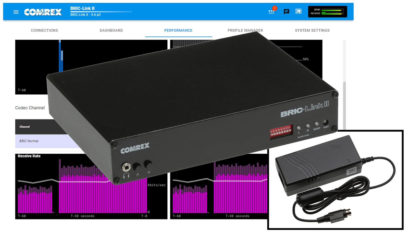 Comrex BRIC-Link II Broadcast Audio Over IP Duplex Digital Codec w/ Opus & AAC