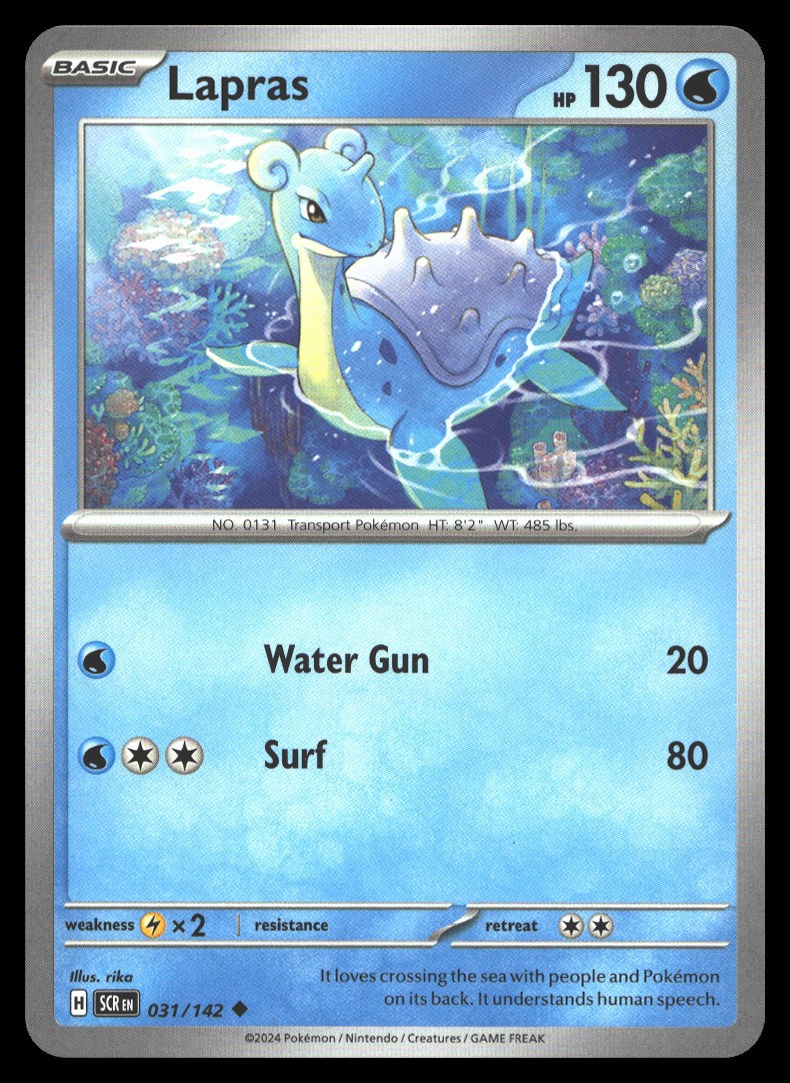 Lapras [SCR - 031/142] NM Pokemon Card