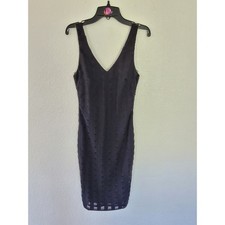 ASTR the Label Women's Black Textured Cutout V-Neck Sheath Dress XS Patches #16