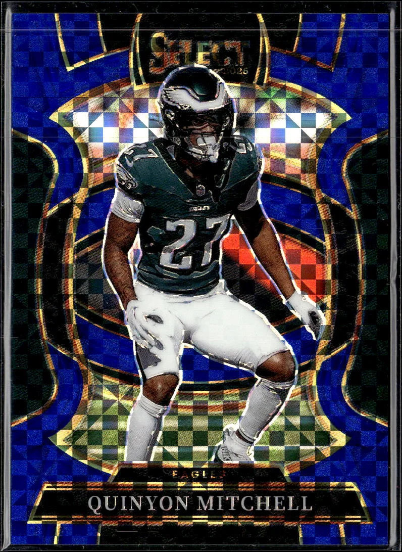 Quinyon Mitchell 2025 Select Blue Checkerboard 18/249 Philadelphia Eagles