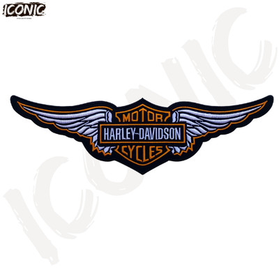 Harley Davidson 15  Large Wing Patch Sew On/Iron On Embroidered Back patch logo