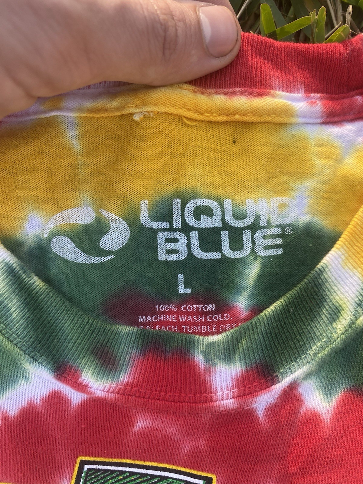 Vitage Greatful Dead Tie Dye Liquid Blue T-Shirt Size L GREAT CONDITION RARE