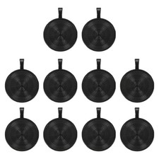 10Pcs Round Pattern Pendant Trays Kit 25mm Bezel Pendant Base Black