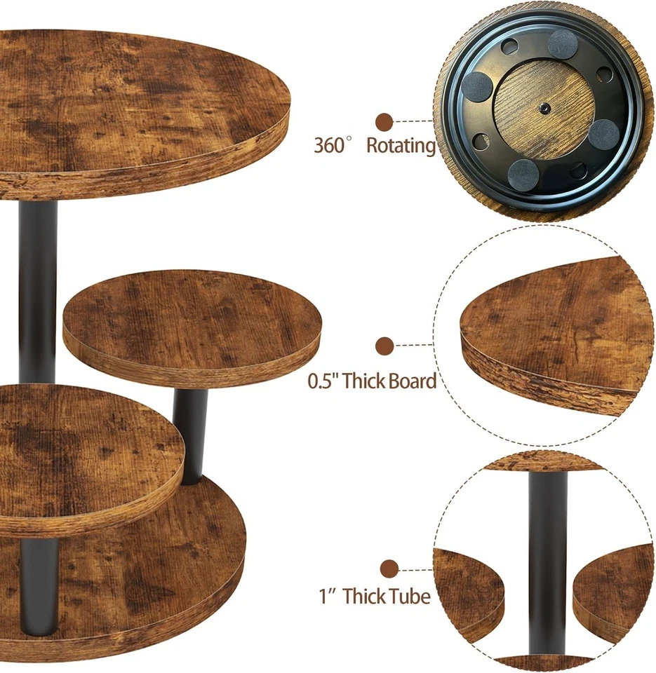 Soporte para Cupcakes, Soporte Giratorio para Cupcakes para 50 Cupcakes, Soporte para Pasteles de Madera Cupcakes Foto 2 de 4