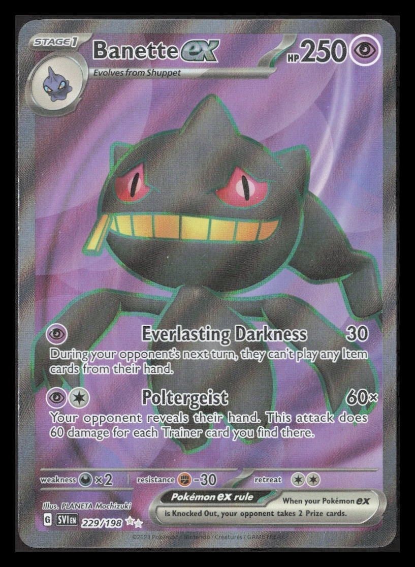 Banette ex 229/198 - Scarlet & Violet Base - Ultra Rare - Pokemon TCG Card NM/M