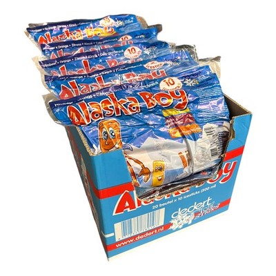 Alaska Boy Wassereis Icesticks 20x 500ml Karton 5 verschiedene Sorten Eis