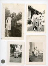 8 Vintage photograph lot / MILITARY COUPLES in Love WEDDING Uniforms Army Navy
