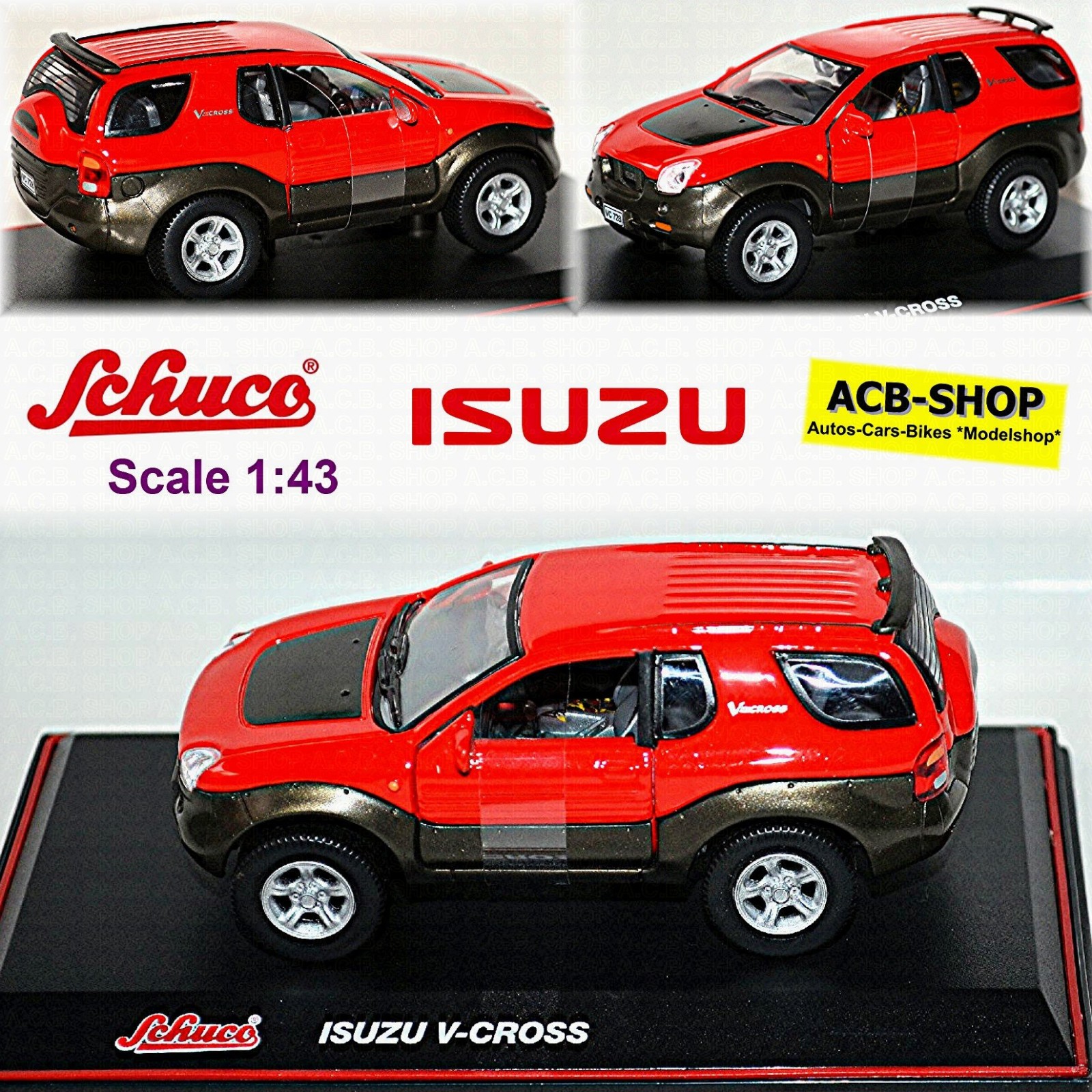 Isuzu VehiCROSS SUV V-Cross 1997-2001 rot red 1:43 Schuco 39005
