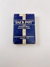VTG Jackpot Pinochle Cards Deck of 48 Cards Dearstyne Brothers Tobacco Albany NY