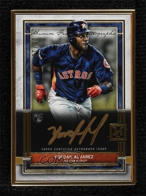 2020 Topps Museum Collection Gold Framed 6/10 Yordan Alvarez Rookie Auto RC v9t