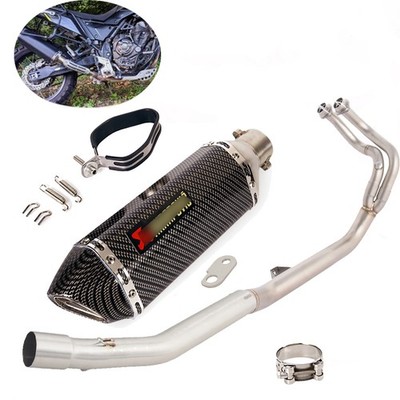 For Yamaha Tenere 700 XTZ07 2019-2025 Full Exhaust Header Link Pipe Muffler Tips
