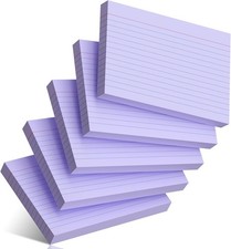 200 Pcs Index Cards 4 x 6 Inch Ruled Purple Cards, 4 x 6 inches,