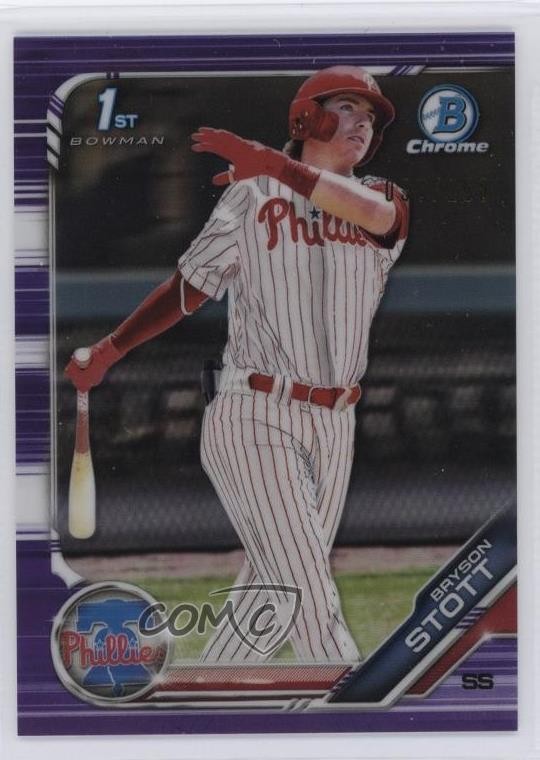 2019 Bowman Draft Chrome Purple Refractor /250 Bryson Stott #BDC-79 0l1s