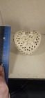 Vintage Cream White Porcelain Lattice Heart Jewelry Box Roses Bow Pierced — photo 3