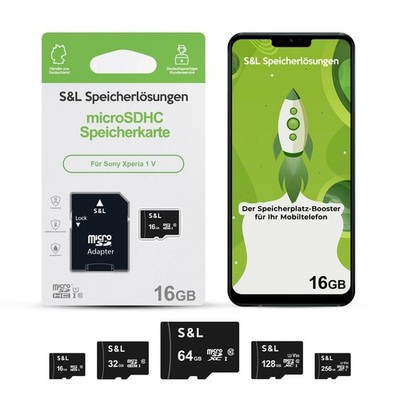 micro SD Speicherkarte Memory für Sony Xperia 1 V 16GB 32GB 64GB 128GB 256GB Top