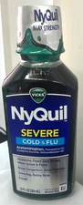 Vicks NyQuil Severe Max Strength Severe Cold & Flu, 12 fl oz - exp 03/2026