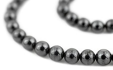 Round Non-Magnetic Hematite Beads 6mm Grey Gemstone 16 Inch Strand