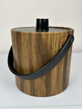 Cubo de hielo de grano de madera MCM de colección aislado para barware enfriador de vino cubo