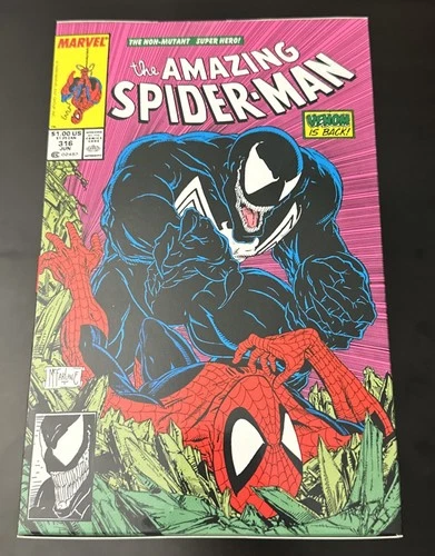 McFarlane Marvel Venom Statue, The Amazing Spider-Man #316, Cracked Case Plastic image 6