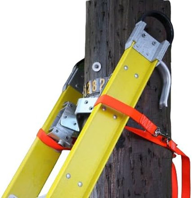 Heavy-Duty 375 lb Ladder Safety Strap - 9' Length - Model LSS-150-ORH