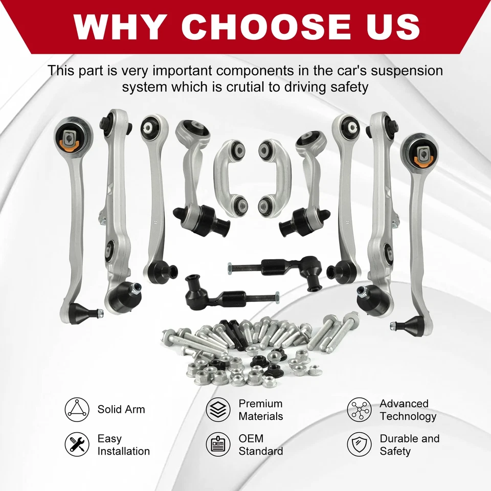 13PCS Suspension Control Arm Kits For Audi A4 S4 A4 B6 B7 Quattro Estate LH & RH - Bild 3 von 4