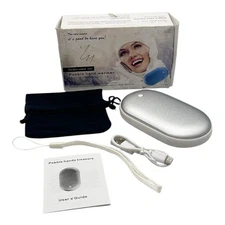 Double-sided Hot Pebble Hand Warmer and Mobile Power Supply Silver - Read