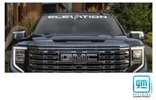 GMC Sierra White Elevation Windshield Banner Decal 2019-2026 GM Licensed