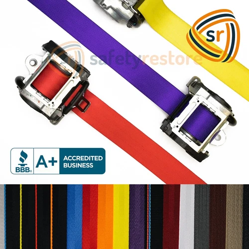 White FOR Mercedes Benz Maybach S550 SEAT BELT WEBBING REPLACEMENT #1