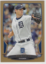 2013 Bowman Gold SP #75 Doug Fister Detroit Tigers