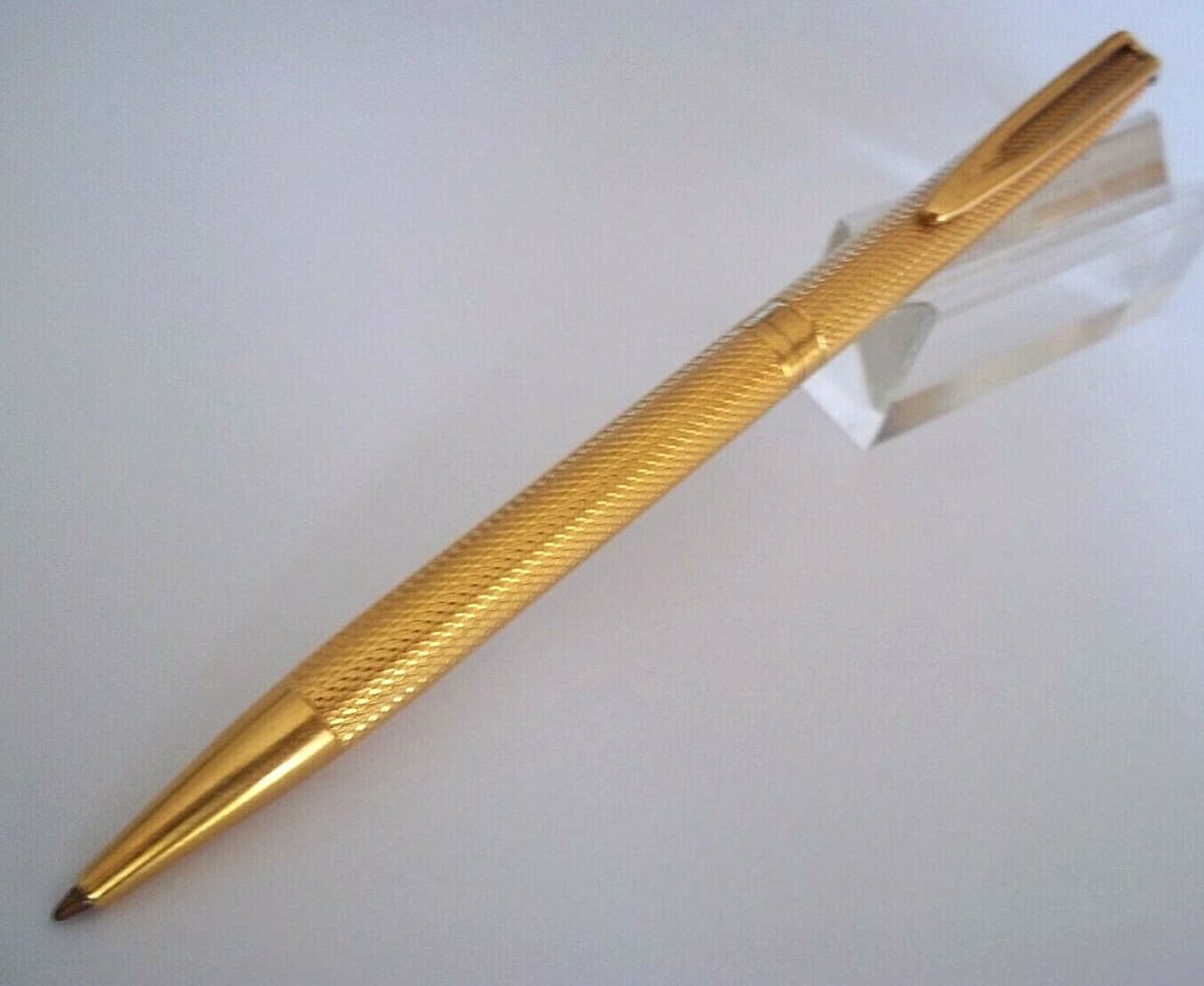 Stylo Bille Waterman Plaqué Or, Motif Grains D'orge - Occasion Comme Neuf, Livré Avec Recharge Neuve J65