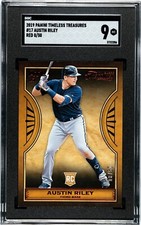 2019 Panini Timeless Treasures #17 Austin Riley RED /50 SGC 9 MINT RC
