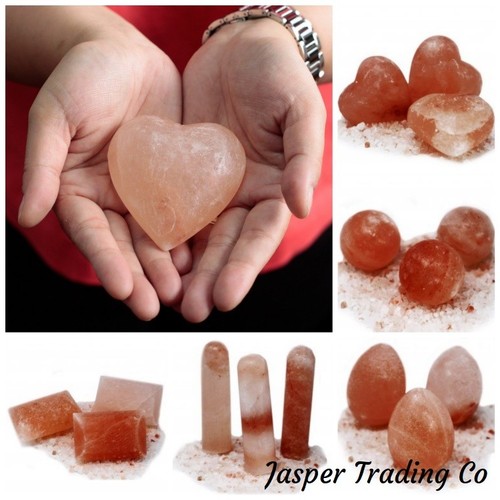  3 x rosa Himalaya Steinsalz Deosteine - natürlich geformtes Mineralglas - Bild 1 von 11